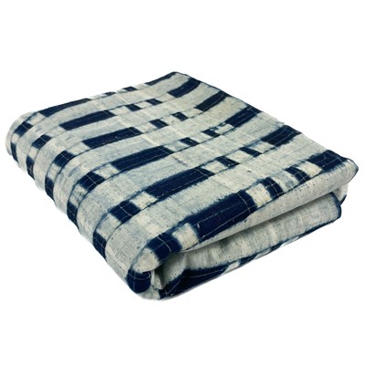 Lot 169 - A Nigerian blue and white cotton adire cloth.