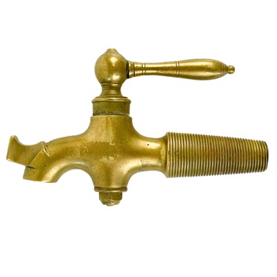 Lot 147 - A Portuguese brass 'Port' tap, 19th century.