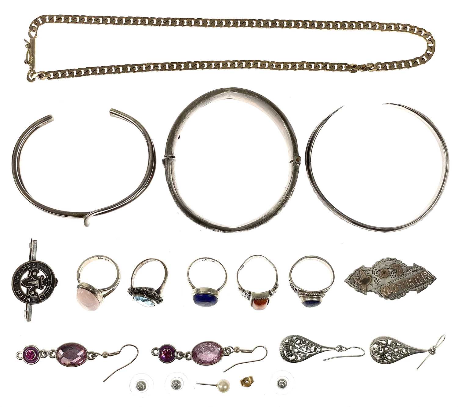 lot-496-a-selection-of-silver-jewellery-and-a-gold