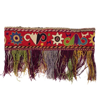 Lot 40 - An Uzbek embroidered tent band, 19th century.