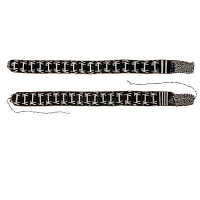 Lot 59 - Two Bolivian woven sash belts, South America, early-mid 20th century.