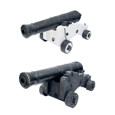 Lot 340 - A matched pair of replica cannons.