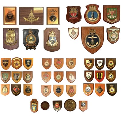 Lot 93 - A large collection of various shield plaques.