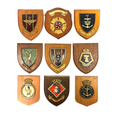 Lot 93 - A large collection of various shield plaques.