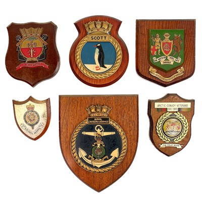 Lot 93 - A large collection of various shield plaques.