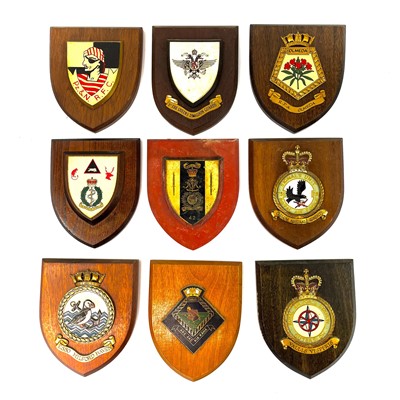 Lot 93 - A large collection of various shield plaques.