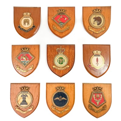 Lot 93 - A large collection of various shield plaques.