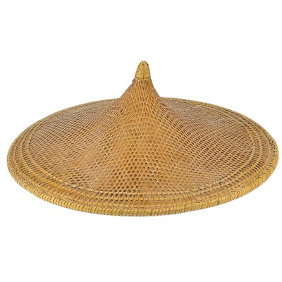 Lot 378 - A large Chinese wicker rice farmers hat.