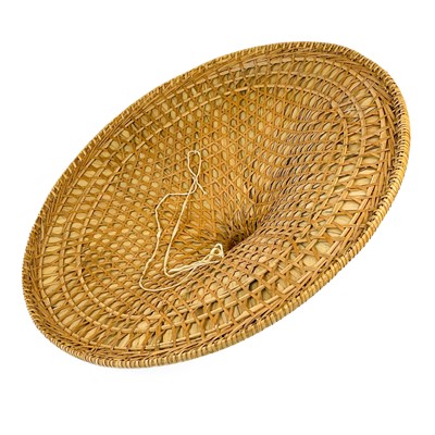 Lot 378 - A large Chinese wicker rice farmers hat.