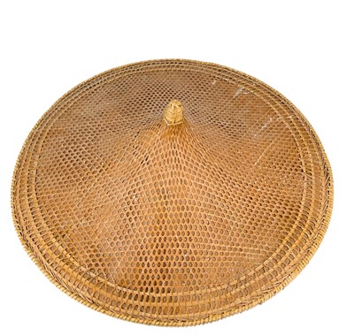 Lot 378 - A large Chinese wicker rice farmers hat.