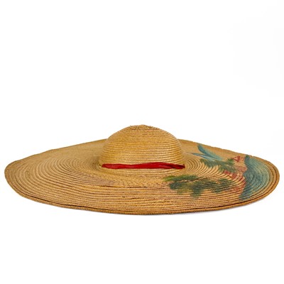 Lot 378 - A large Chinese wicker rice farmers hat.