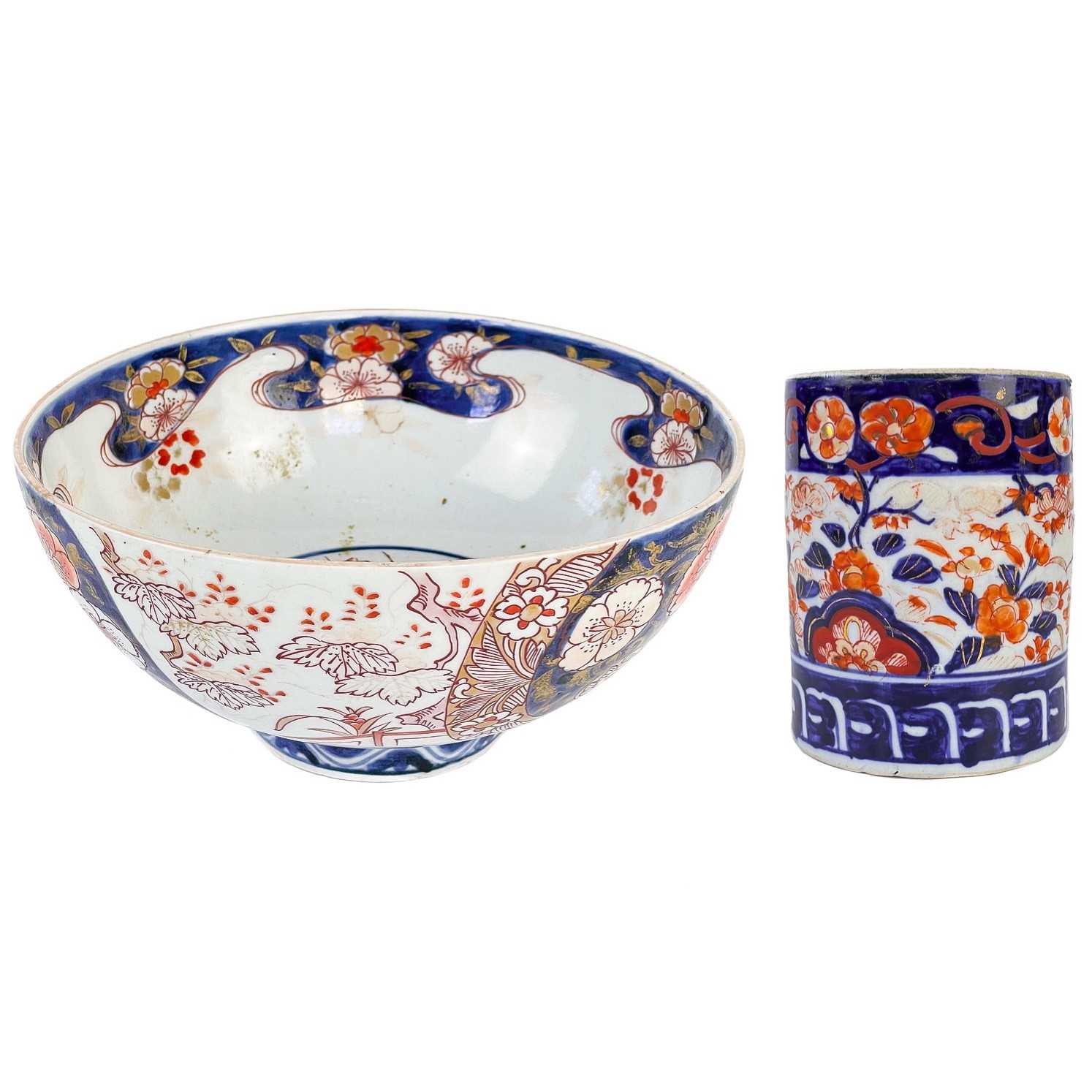 Lot 394 A Japanese Imari bowl, 19th century.