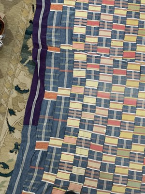 Lot 64 - A Ewe Mans cotton cloth, Ghana / Togo, mid 20th century.
