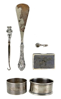 Lot 23 - A selection of silver items.