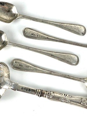 Lot 17 - A selection of silver spoons.