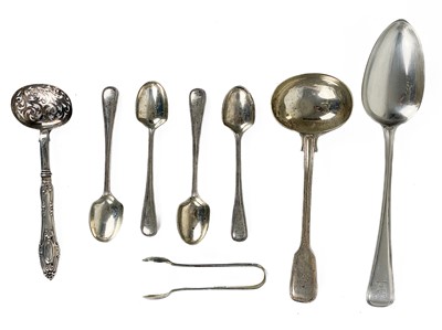 Lot 17 - A selection of silver spoons.