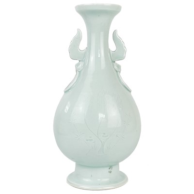 Lot 432 - A Chinese celadon glazed porcelain vase, 20th century.