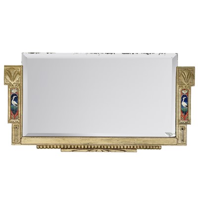 Lot 656 - A late 19th century gilt Egyptian revival style mirror.