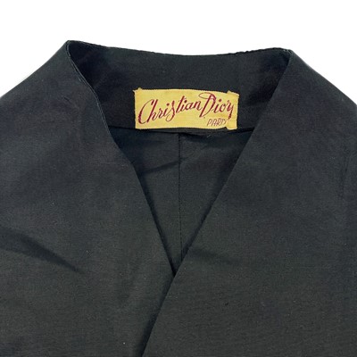 Lot 579 - A vintage black tent evening coat with a Christian Dior label.