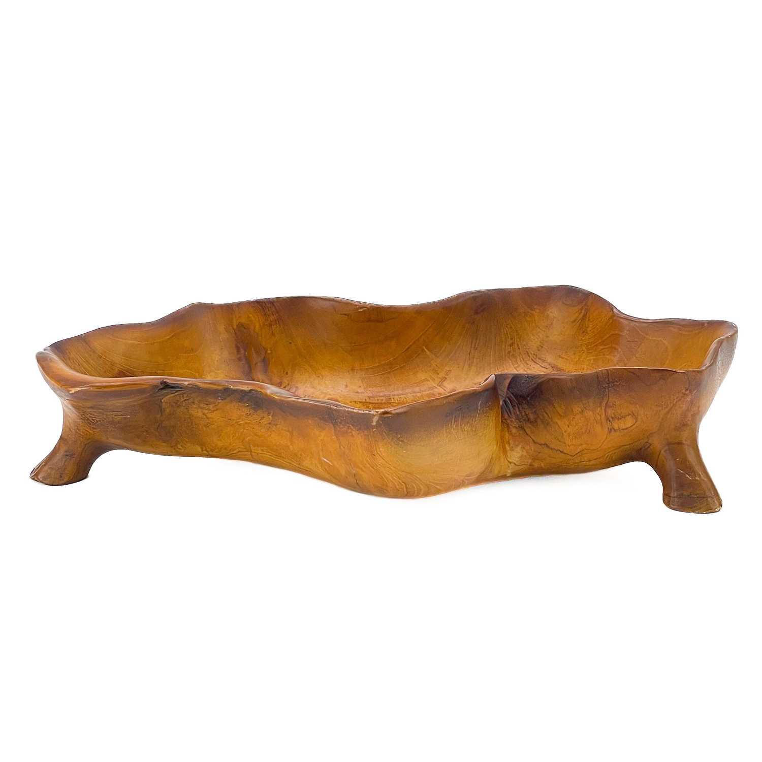 Lot 23 - A fruit wood carved bowl.