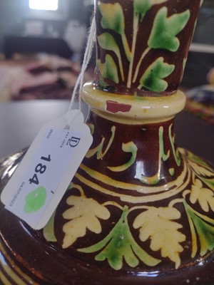 Lot 184 - An Islamic pottery vase, probably Bombay School of Arts, late 19th century.