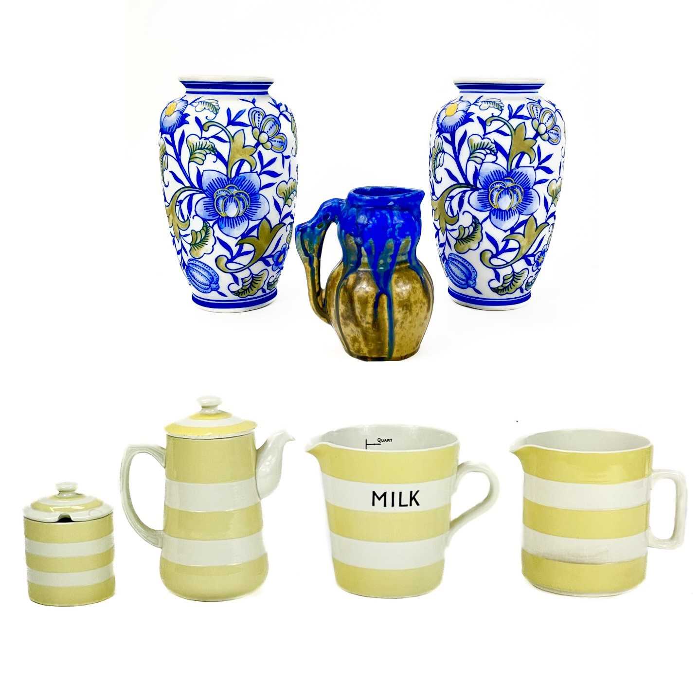 Cornishware Display Lot 314 - T.G Green yellow Cornishware.