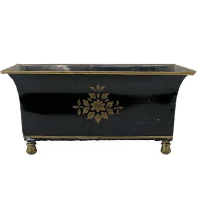 Lot 225 - A late 19th century tole ware rectangular planter.