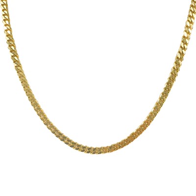 Lot 245 - A modern 9ct curb link necklace.