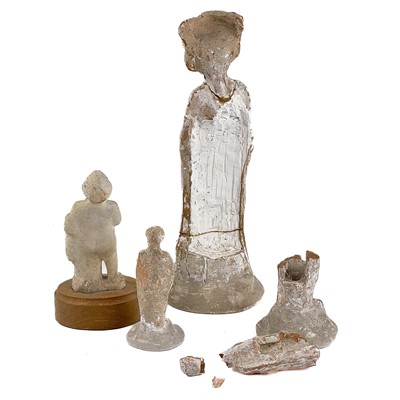 Lot 130 - A Roman? white marble figure.