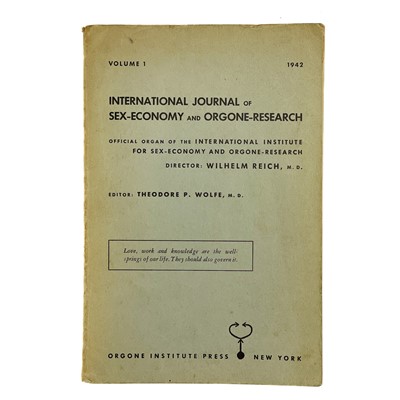 Lot 36 - REICH, Wilhelm. 'International Journal of Sex-Economy and Orgone-Research,'