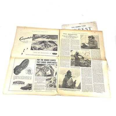 Lot 947 - 1953 Conquering of Mount Everest paper ephemera (x4)