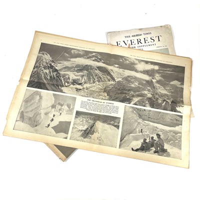 Lot 947 - 1953 Conquering of Mount Everest paper ephemera (x4)