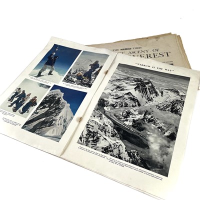 Lot 947 - 1953 Conquering of Mount Everest paper ephemera (x4)