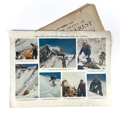 Lot 947 - 1953 Conquering of Mount Everest paper ephemera (x4)