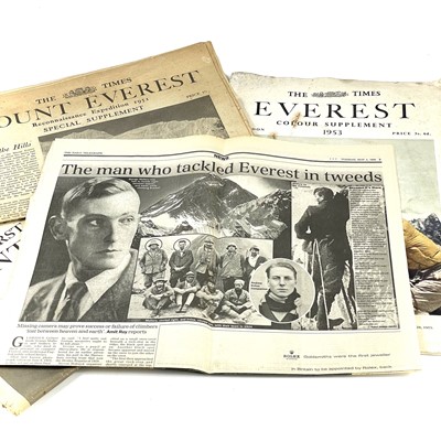Lot 947 - 1953 Conquering of Mount Everest paper ephemera (x4)