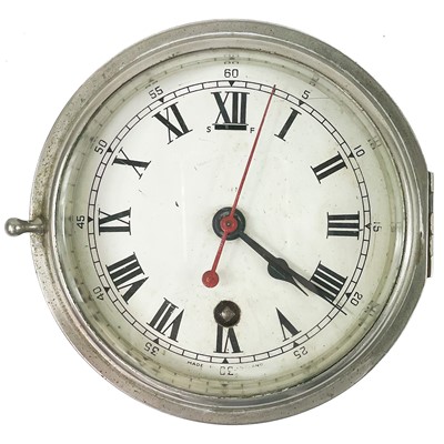 Lot 330 - A GPO chrome plated bulkhead type wall timepiece.