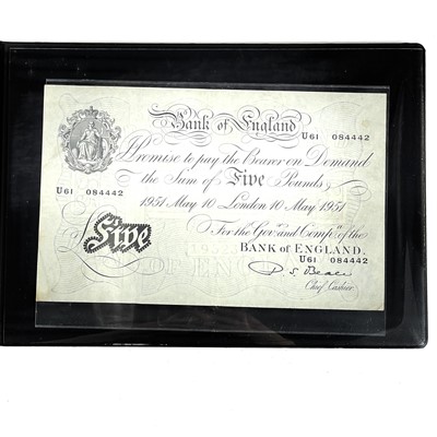 Lot 92 - P.S. Beale Bank of England white £5 note