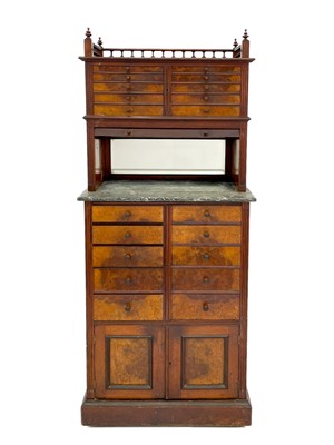 Lot 686 - A late Victorian walnut dentist's cabinet.