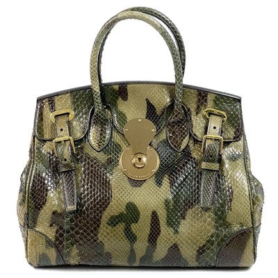 Lot 38 - A Ralph Lauren 'Ricky' handbag in camouflage python skin.