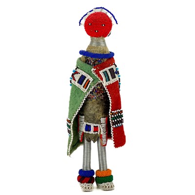 Lot 171 - A South African Ndebele beadwork figure.