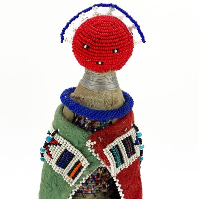 Lot 171 - A South African Ndebele beadwork figure.