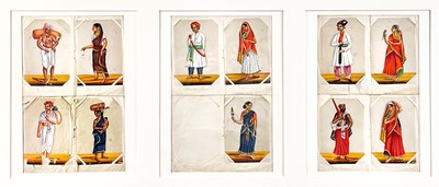 Lot 30 - Eleven Indian company School paintings on mica, 19th century.