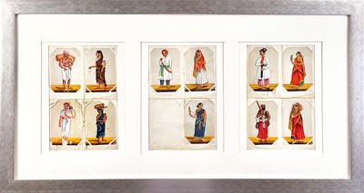 Lot 30 - Eleven Indian company School paintings on mica, 19th century.