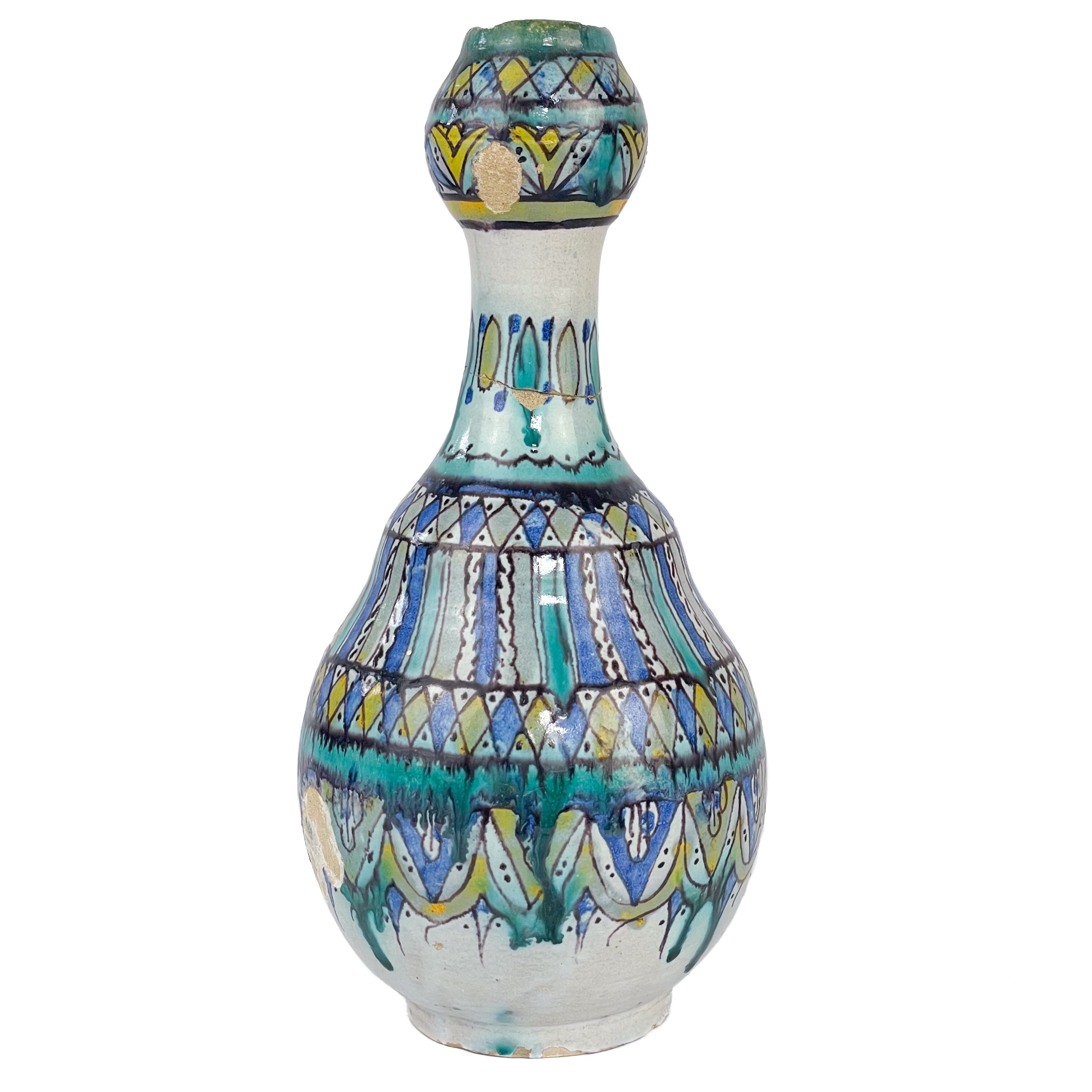 Lot 219 - A Moroccan pottery vase, 19th century.