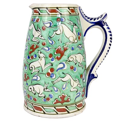 Lot 224 - An Iznik style Greek pottery jug.