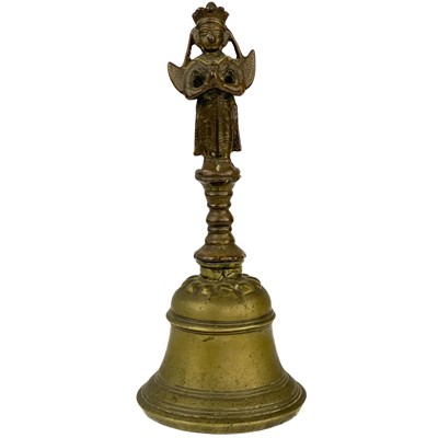 Lot 227 - An Indo Tibetan bronze temple bell, 19th century.