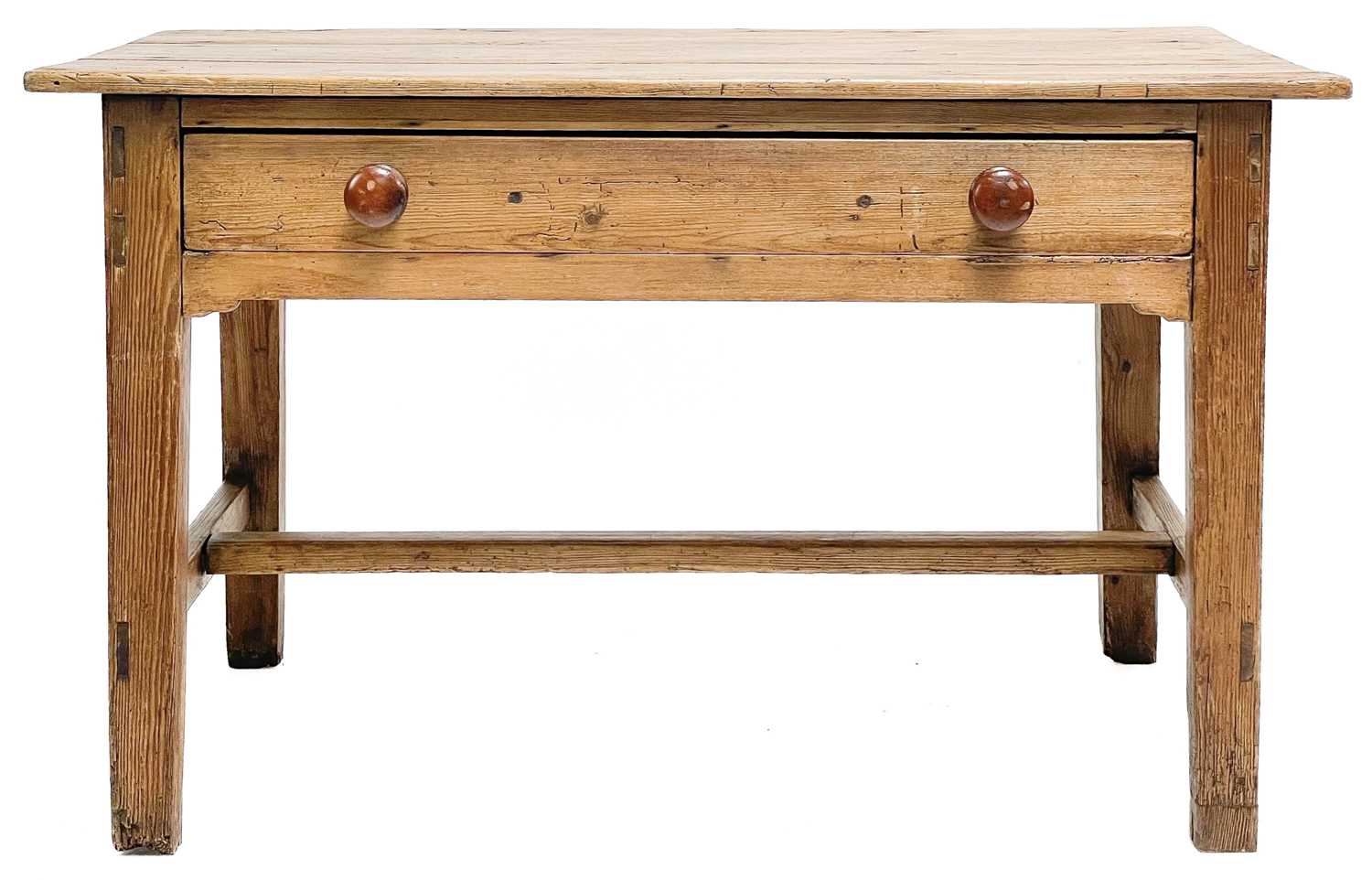 Lot 75 A late Victorian pine side table.