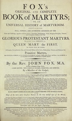 Lot 62 - ‘Fox’s Book of Martyrs’