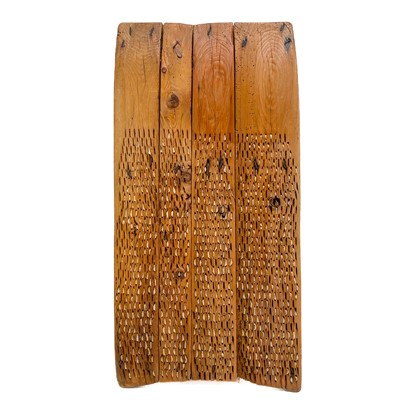 Lot 158 - A Spanish horse-drawn pine Trillo threshing board.