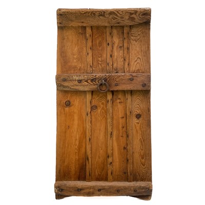 Lot 158 - A Spanish horse-drawn pine Trillo threshing board.